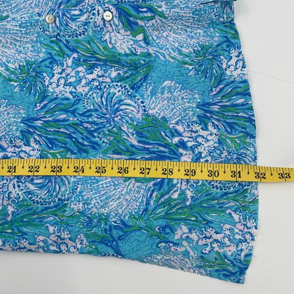 Lilly Pulitzer Seaview Swimsuit/Beach Cover, NWOT, 100% Linen, Sz. XS Resort - Picture 5 of 8